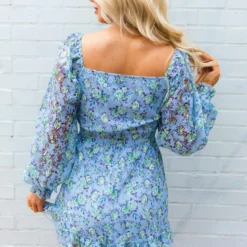 D & J Industies Co., LTD. All Squared Away Dress - Lavender Floral