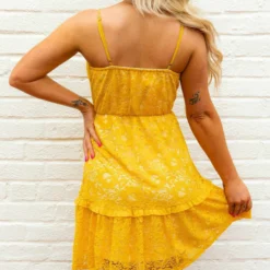 Southern Fried Chics Flirty Little Thing Lace Dress - Mustard New Arrivals 9 Southern Fried Chics Flirty Little Thing Lace Dress - Mustard New Arrivals
