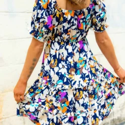 D & J Industries Co., LTD. PREORDER Navy Pushing Petals Dress Pre-Orders 10 D & J Industries Co., LTD. PREORDER Navy Pushing Petals Dress Pre-Orders
