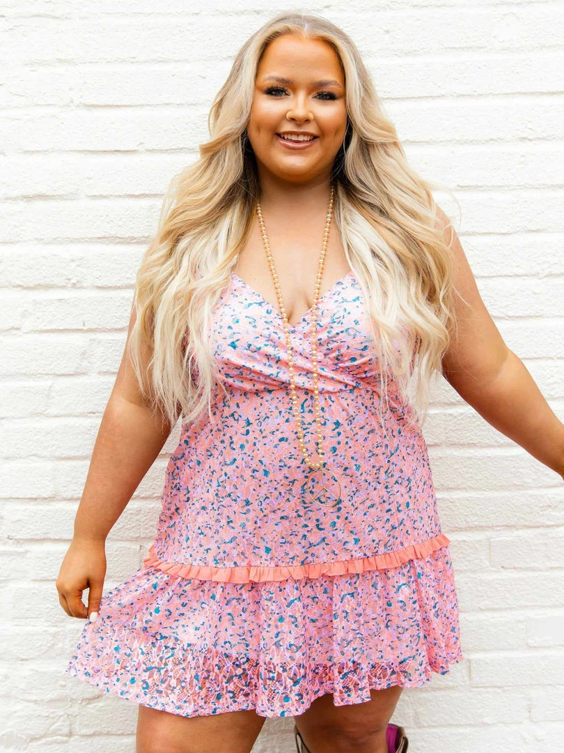 D & J Industries Co., LTD. Flirty Little Thing Lace Dress - Coral 5 D & J Industries Co., LTD. Flirty Little Thing Lace Dress - Coral