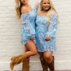 D & J Industies Co., LTD. All Squared Away Dress - Lavender Floral