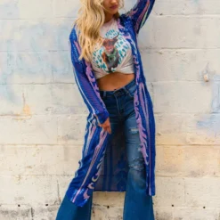 Dongguan Haohoo Clothing CO., Ltd Pre-Orders PREORDER The Royal Sequin Duster - Royal Blue And Silver