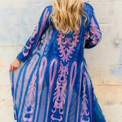 Dongguan Haohoo Clothing CO., Ltd Pre-Orders PREORDER The Royal Sequin Duster - Royal Blue And Silver