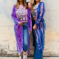 Dongguan Haohoo Clothing CO., Ltd PREORDER The Royal Sequin Duster In Purple