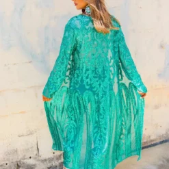 Dongguan Haohoo Clothing CO., Ltd Pre-Orders PREORDER The Royal Sequin Duster - Ocean Green