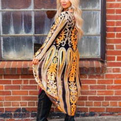 Dongguan Haohoo Clothing CO., Ltd Pre-Orders PREORDER The Royal Sequin Duster - Orange And Gold