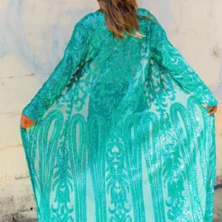 Dongguan Haohoo Clothing CO., Ltd Pre-Orders PREORDER The Royal Sequin Duster - Ocean Green