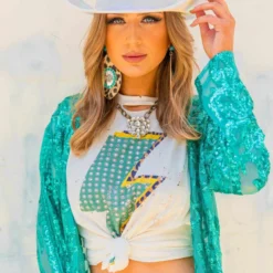 Dongguan Haohoo Clothing CO., Ltd Pre-Orders PREORDER The Royal Sequin Duster - Ocean Green