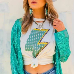 Dongguan Haohoo Clothing CO., Ltd Pre-Orders PREORDER The Royal Sequin Duster - Ocean Green