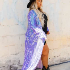Dongguan Haohoo Clothing CO., Ltd PREORDER The Royal Sequin Duster — Iridescent Purple 10 Dongguan Haohoo Clothing CO., Ltd PREORDER The Royal Sequin Duster — Iridescent Purple