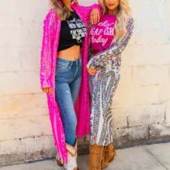 Dongguan Haohoo Clothing CO., Ltd PREORDER The Royal Sequin Duster - Rainbow