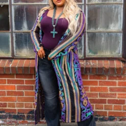 Dongguan Haohoo Clothing CO., Ltd PREORDER The Royal Sequin Duster - Peacock And Gold Pre-Orders