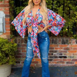 D & J Industies Co., LTD. Pre-Orders PREORDER Better Days Top - Red & Pink Floral