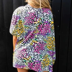 D & J Industies Co., LTD. Actin Up Kimono - Multi Leopard