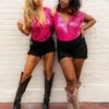 D & J Industies Co., LTD. Pre-Orders PREORDER Hell On Heels Cap Sleeve Bodysuit - Hot Pink Sequin