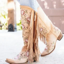 Lane Boots New Arrivals Wallflower Boho Fringe Boot By Lane - Shadow Bone