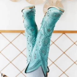 Lane Boots Cossette Boot By Lane - Turquoise Blaze