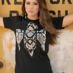 Benita Ceceille Clothing Snake Thunderbird Tee - Black