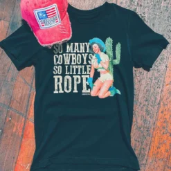 Miss Mud Pie So Many Cowboys So Little Rope - Black