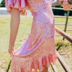 D & J Industries Southern Sweetheart High Low Dress - Cinnamon Sale!