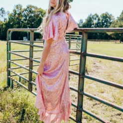 D & J Industries Southern Sweetheart High Low Dress - Cinnamon Sale!