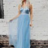 D & J Industries Co., LTD. Sparkle In Sequins Tulle Dress - Sky Blue Sale!