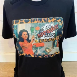 Bling-A-Gogo Sprayin And Prayin Tee - Black