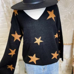 Peach Love CA Star Sweater