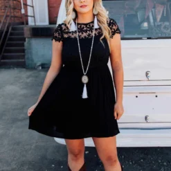 D & J Industries Summer Nights Dress - Black Sale!