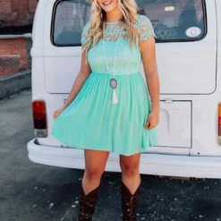 D & J Industries Summer Nights Dress - Mint 9 D & J Industries Summer Nights Dress - Mint