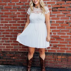 D & J Industries Sale! Summer Nights Dress - White