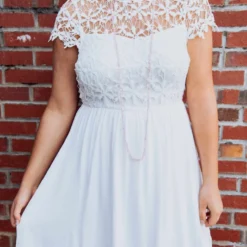 D & J Industries Sale! Summer Nights Dress - White