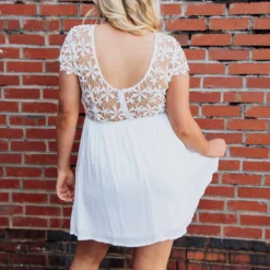 D & J Industries Sale! Summer Nights Dress - White