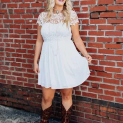 D & J Industries Sale! Summer Nights Dress - White