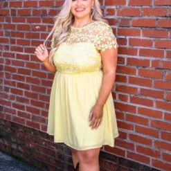 D & J Industries Summer Nights Dress - Yellow