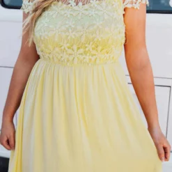 D & J Industries Summer Nights Dress - Yellow