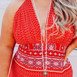 Dongguan Haohoo Clothing CO., Ltd Summer Oasis Dress - Red Dresses