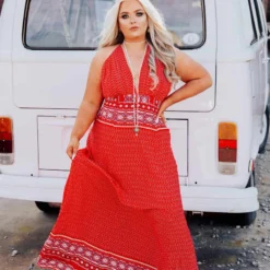 Dongguan Haohoo Clothing CO., Ltd Summer Oasis Dress - Red Dresses