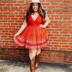 Dongguan Haohoo Clothing CO., Ltd Sale! Sunshine And Summertime Dress - Red