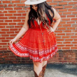 Dongguan Haohoo Clothing CO., Ltd Sale! Sunshine And Summertime Dress - Red