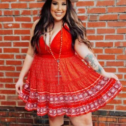 Dongguan Haohoo Clothing CO., Ltd Sale! Sunshine And Summertime Dress - Red