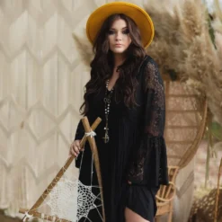 D & J Industries Sale! The Delilah Bohemian Dress - BLACK 6 D & J Industries Sale! The Delilah Bohemian Dress - BLACK