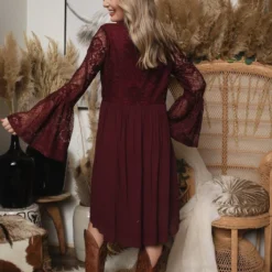 D & J Industries The Delilah Bohemian Dress - Purple