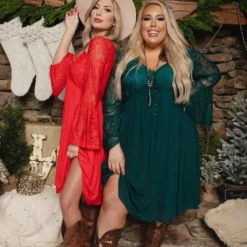 D & J Industries Sale! The Delilah Bohemian Dress - RED