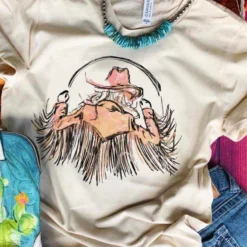 Miss Mud Pie The Fringed Cowgirl Tee Tees