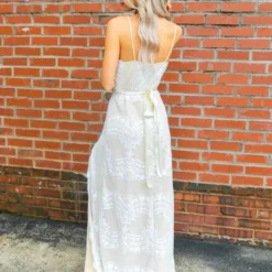 D & J Industries The Rovena Dress - White/Neutral Sale!