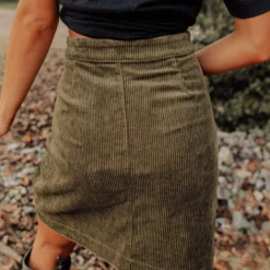 Dongguan Haohoo Clothing CO., Ltd Sale! The Southern Corduroy Skirt - Olive