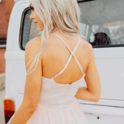 D & J Industries The Way You Sparkle Dress - Pale Peach