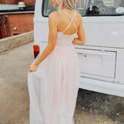 D & J Industries The Way You Sparkle Dress - Pale Peach