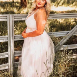 D & J Industries The Way You Sparkle Dress - Pale Peach